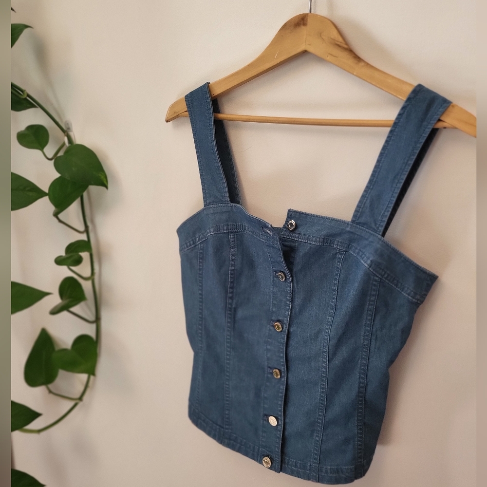 White House Black Market Denim Shirt